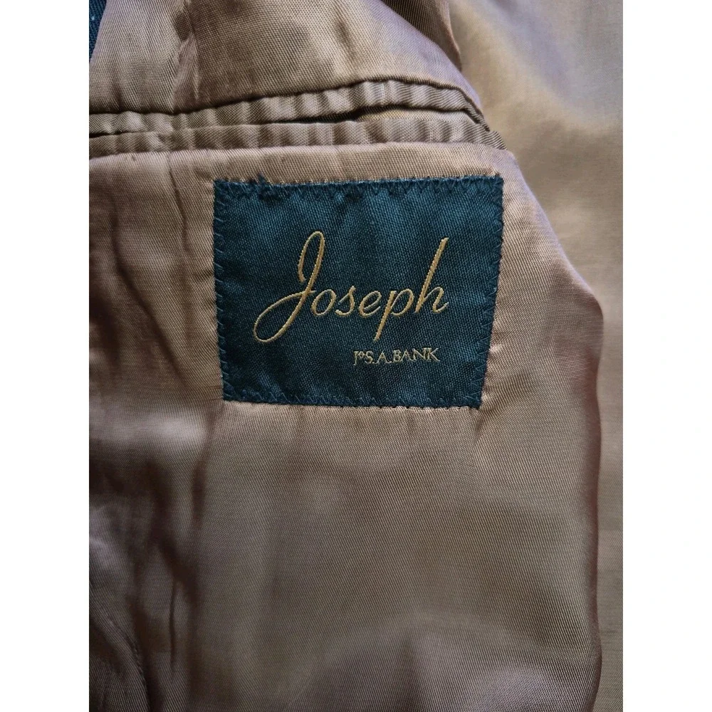 Jos A Bank Joseph Mens Slim Fit Wool Sports Coat 40L Navy Blue 2 Button V805